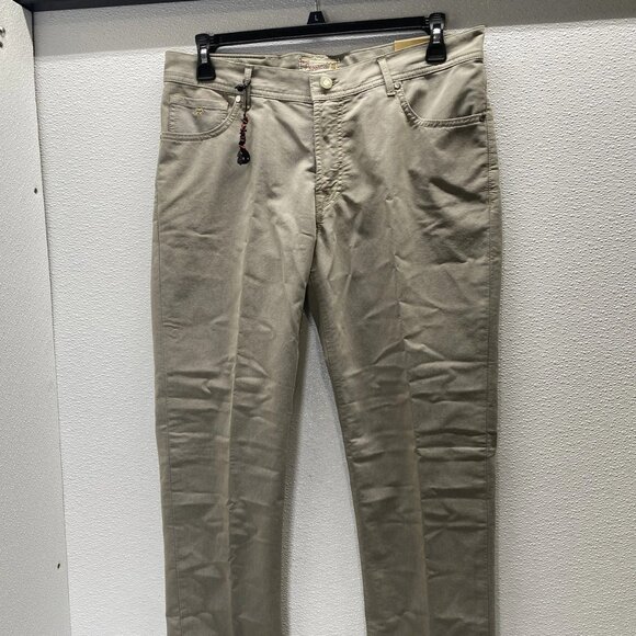 NEW MARCO PESCAROLO Men's Cotton Blend Twill Pants Grey Size 36 x 34 Mod Neranom - Picture 1 of 15